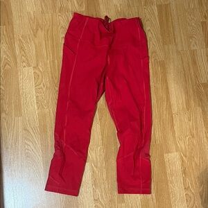 lululemon athletica Red High-Rise cropped pocket Leggings